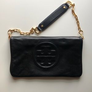 Tory Burch Black Leather Clutch
